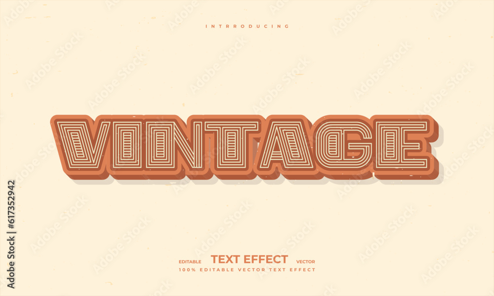 vintage retro grunge texture style editable colorful vector text effect alphabet font typography