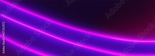Curved neon light seamless loop modern motion graphics background from Generative AI