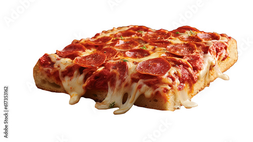 a tempting, meaty pepperoni pizza with lots of cheese. 