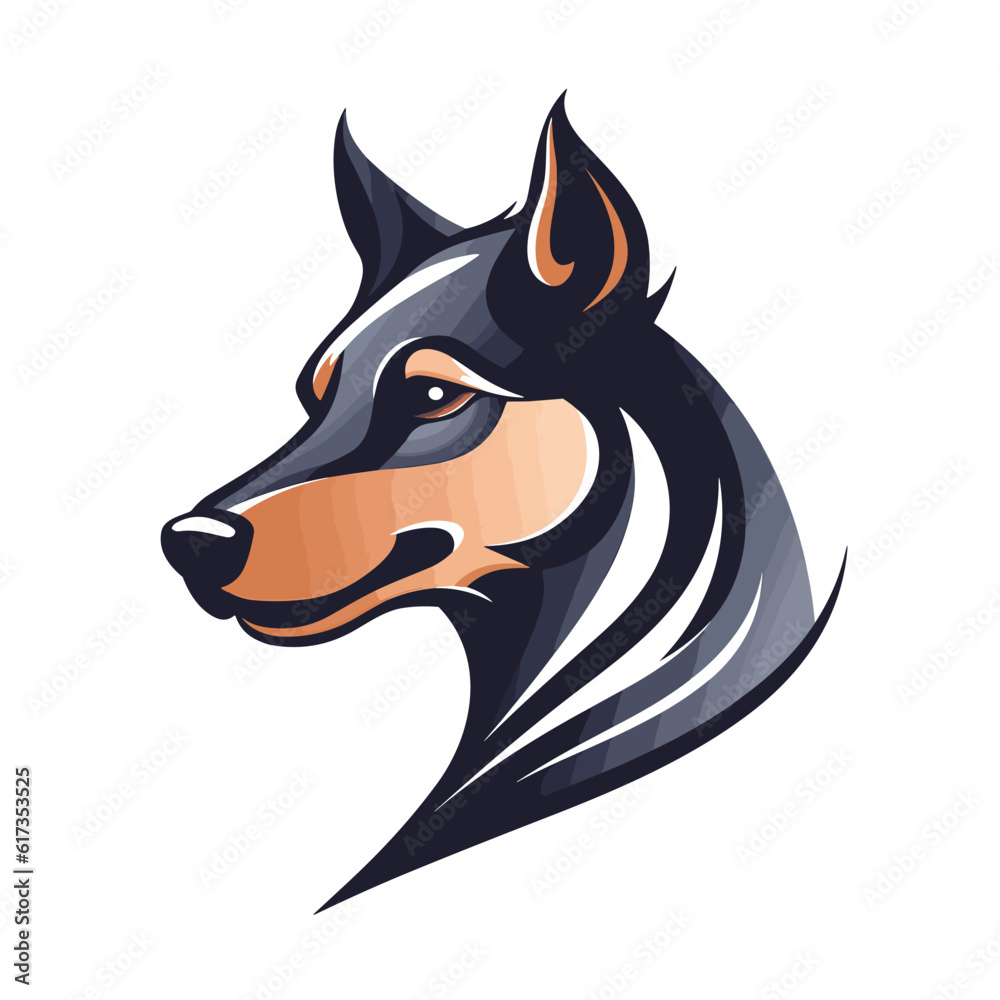 Dog logo, dog icon, dog head, vector