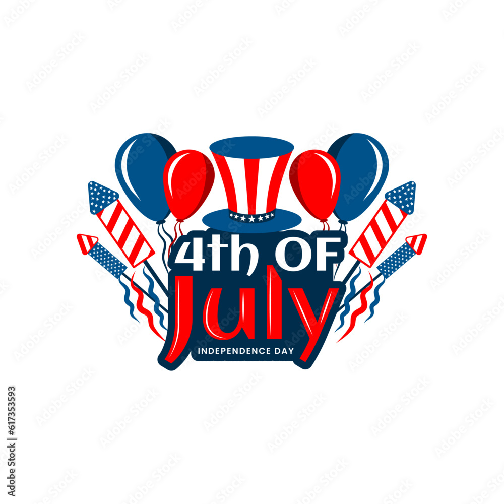Fototapeta premium 4th of july independence day creative design