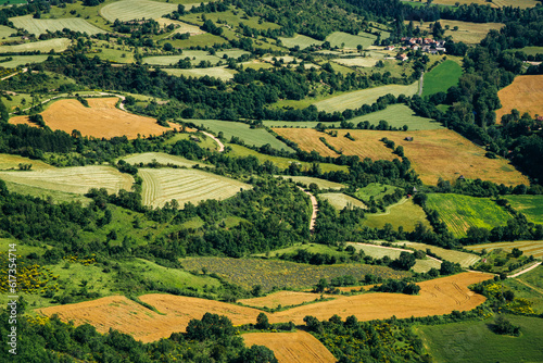 landscape of region with fields and nature