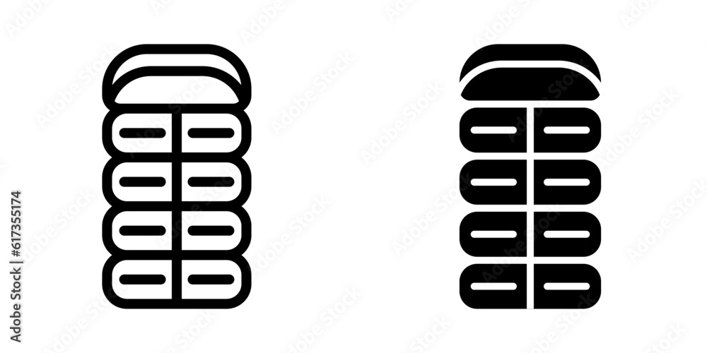 Sleeping bag icon. sign for mobile concept and web design. vector illustration Sleeping bag icon. sign for mobile concept and web design. vector illustration