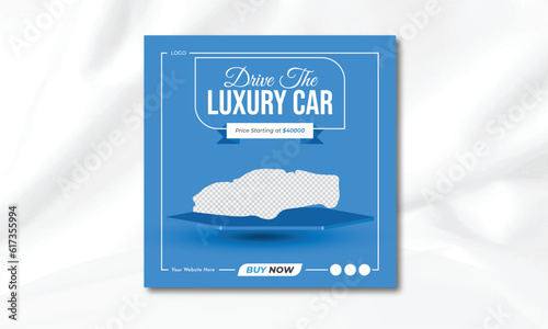 car sale social media post template
