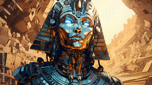 egyptian statue in temple 