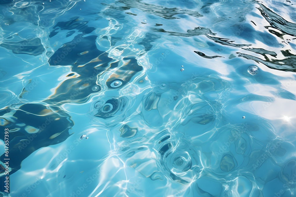 Top View of Glimmering Pool Surface, High-Resolution Image for Wallpapers, Websites, and Promotions, Generative AI, Generative, KI
Top View of Glimmering Pool Surface, High-Resolution Image for Wallpapers, Websites, and Promotions, Generative AI, Generative, KI