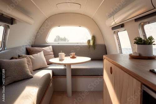 modern camping room in a van © PhotoFlex