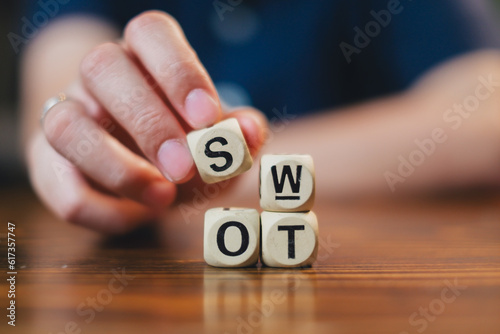 Obraz na plátně Concept of SWOT analysis, Strength and weakness, Opportunity and Threat