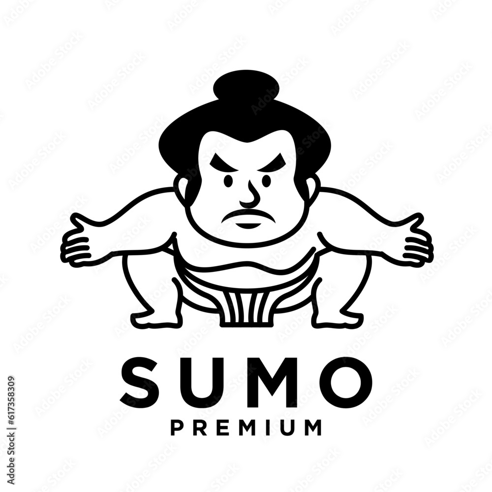 Sumo mascot logo icon design illustration Sumo mascot logo icon design illustration