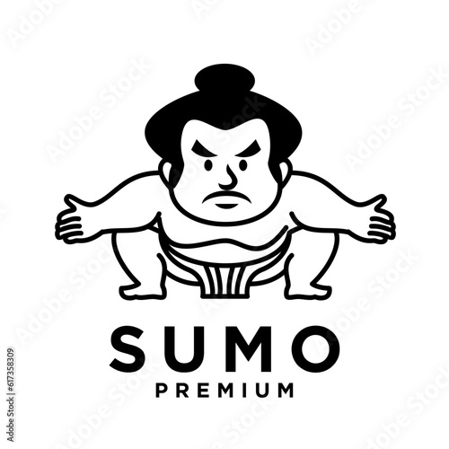 Sumo mascot logo icon design illustration