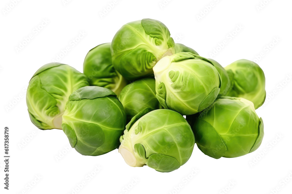 Brussels sprouts. Transparent background. generative AI Brussels sprouts. Transparent background. generative AI