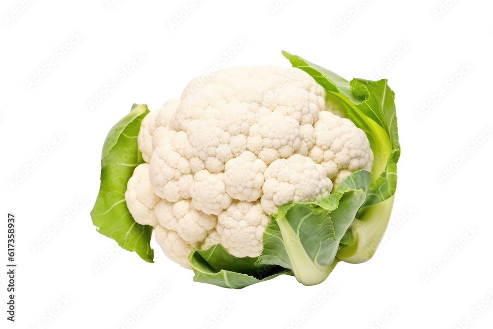 cauliflower. Transparent background. generative AI cauliflower. Transparent background. generative AI