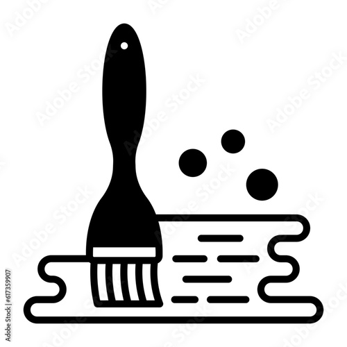 Greasing Bread Dough concept, Butter or Olive Oil Brush vector icon design, Bakery and Breadsmith symbol, Cuisine Maestro sign, food connoisseur stock illustration