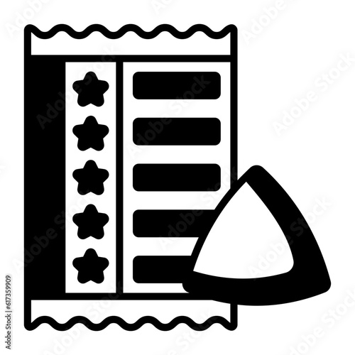 instant yeast sachet concept vector icon design, Bakery and Breadsmith symbol, Cuisine Maestro sign, food connoisseur stock illustration