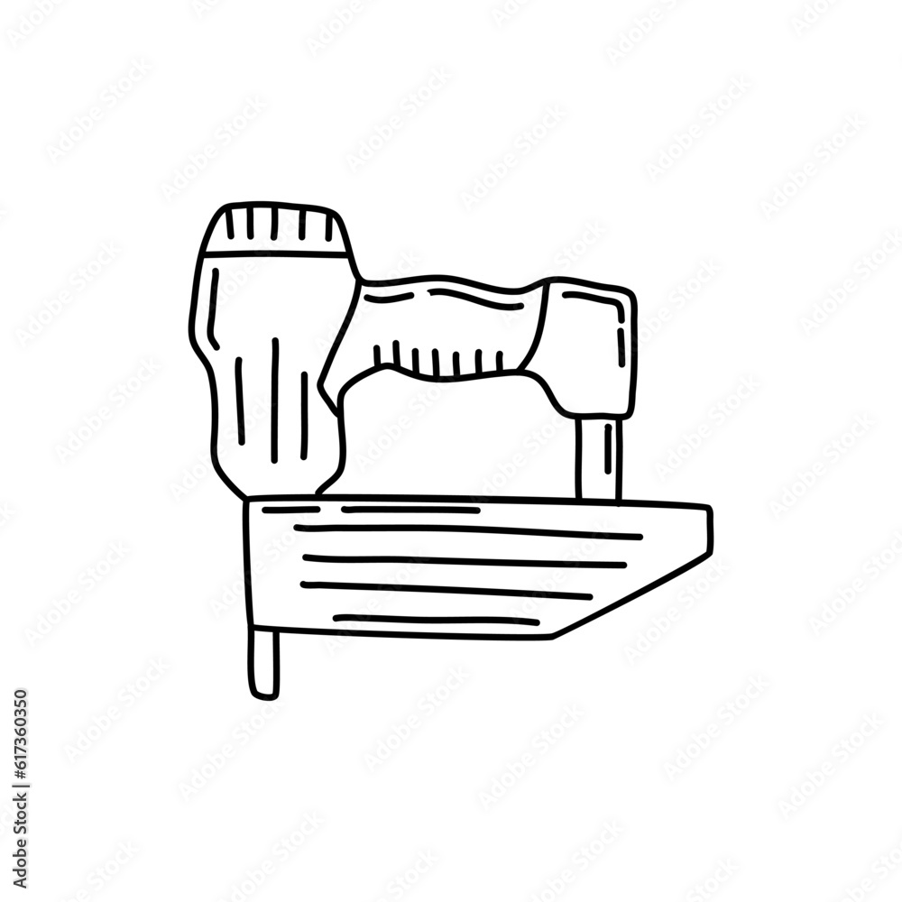 Nailer Doodle Hand drawn vector illustration Nailer Doodle Hand drawn vector illustration