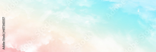 beauty sweet pastel blue yellow colorful with fluffy clouds on sky. cloud background with a pastel colour. elegant pastel sky image