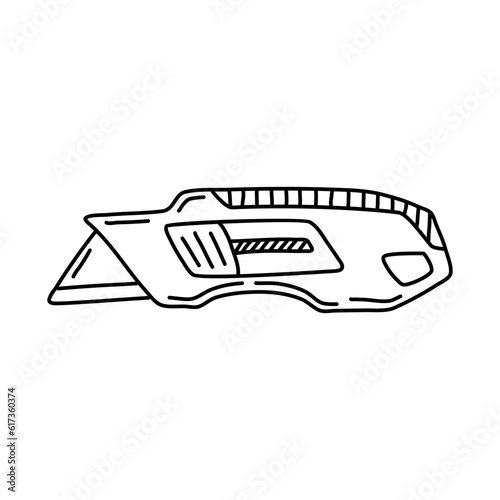 knife sketch. Construction tool vector illustration
