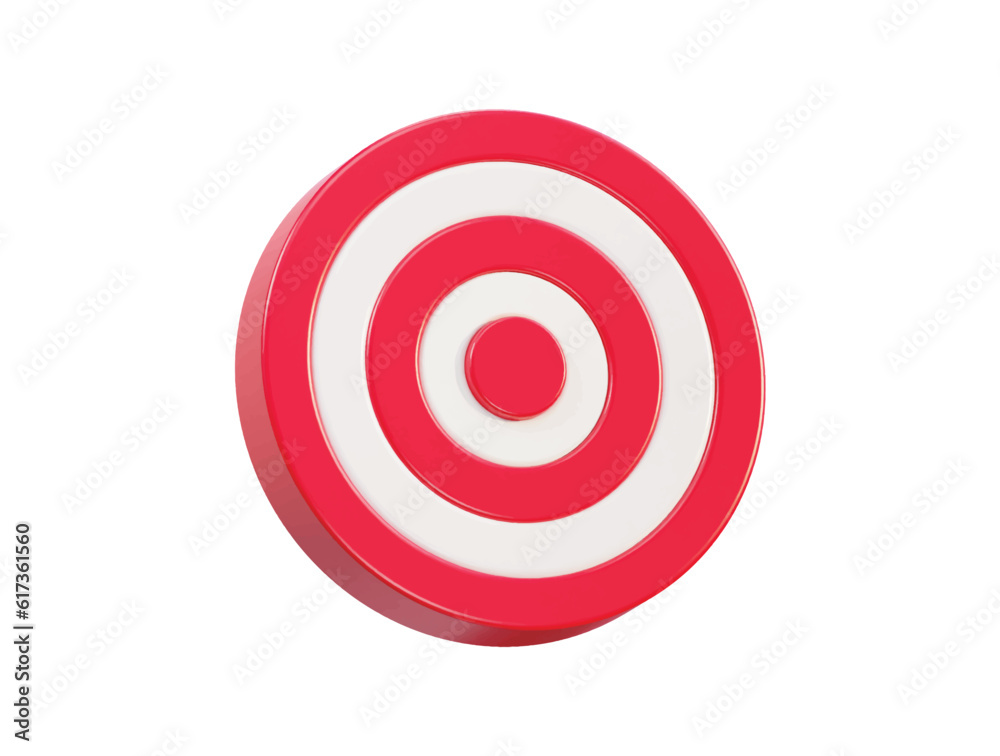 target icon 3d rendering vector illustration