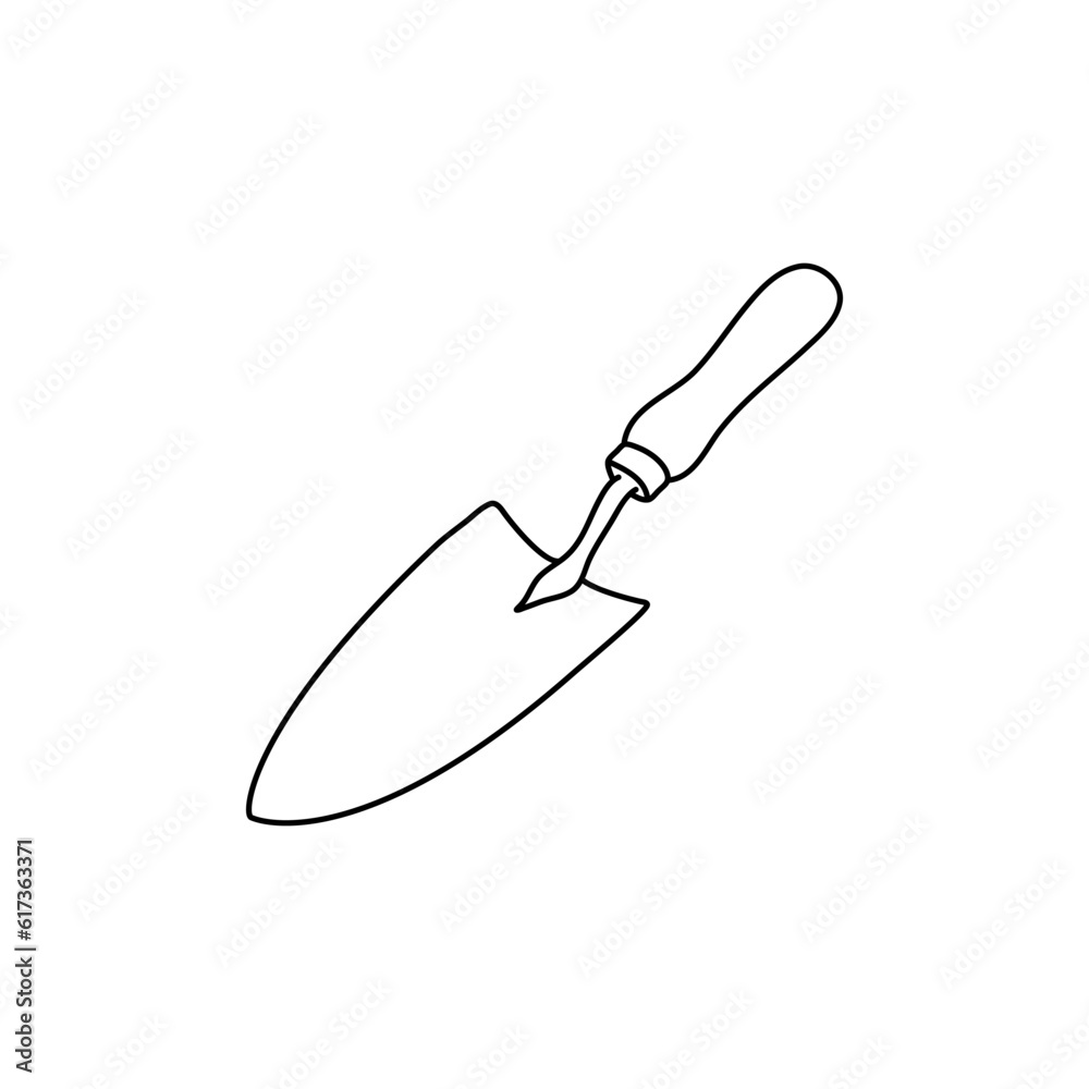 Trowel icon. Hand drawn vector illustration. Trowel icon. Hand drawn vector illustration.