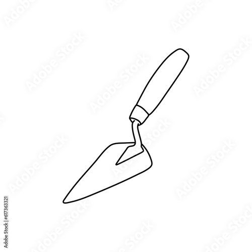 Trowel icon. Hand drawn vector illustration.