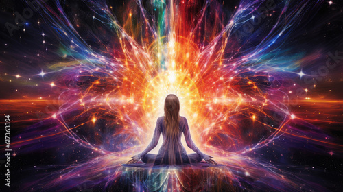 astral energy spiritual consciousness chakra soul - by generative ai