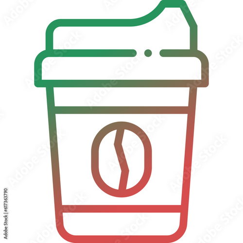 take away gradient line icon