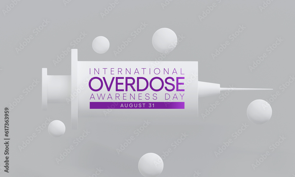 Overdose awareness day is observed every year on August 31, This event is a powerful way to join together to remember those who lost their lives to overdose. 3D Rendering