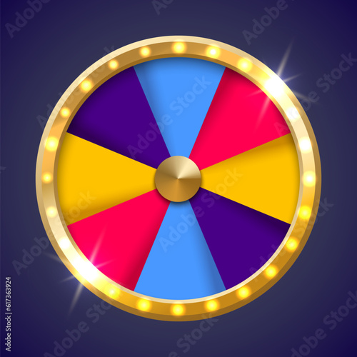 Wheel of fortune or luck. Casino roulette