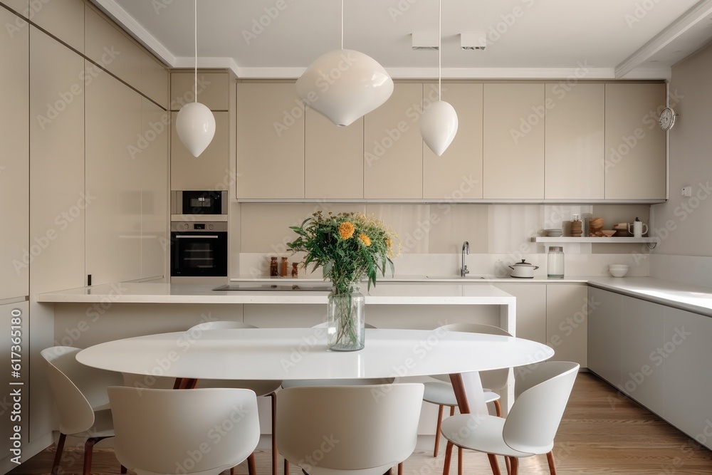 Luxurious Open-Concept Kitchen with a Spacious Island and High-End Cabinetry