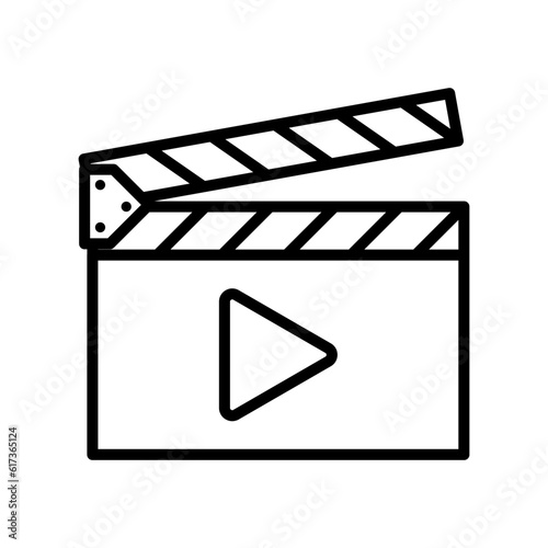 Clapper board icon vector on trendy design