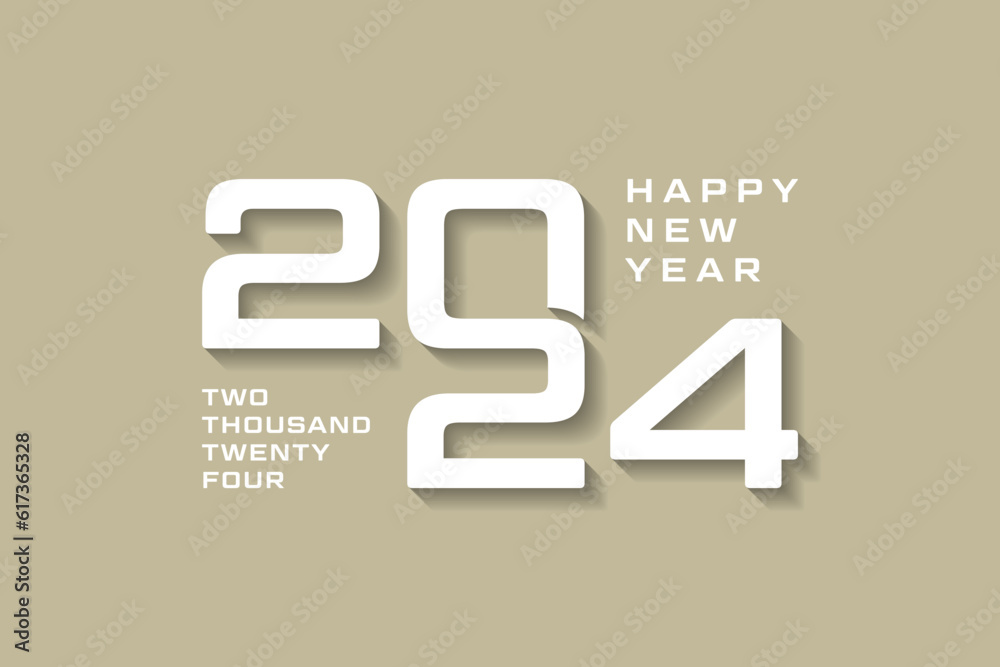 2024 logo design, with white flat numbers, greeting new year 2024 2024 logo design, with white flat numbers, greeting new year 2024