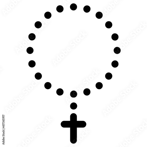Christian rosary icon