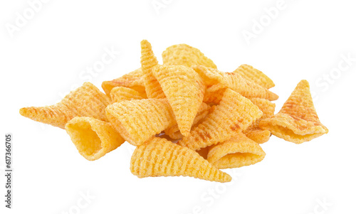 Crunchy corn snacks on transparent png