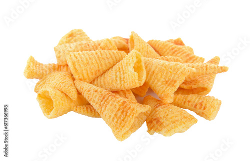 Crunchy corn snacks on transparent png