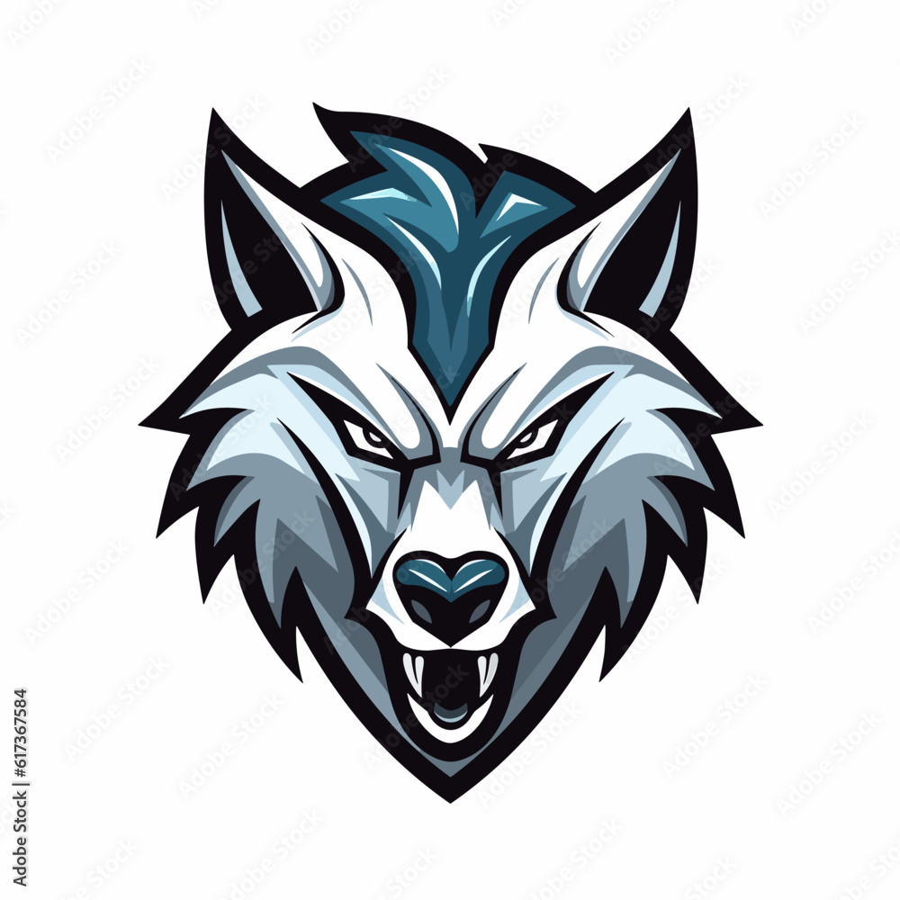 Esport vector logo wolf, wolf icon, wolf head, vector