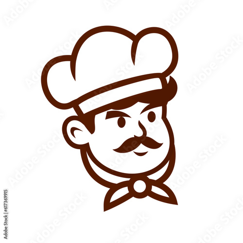 Chef restaurant mascot logo icon design