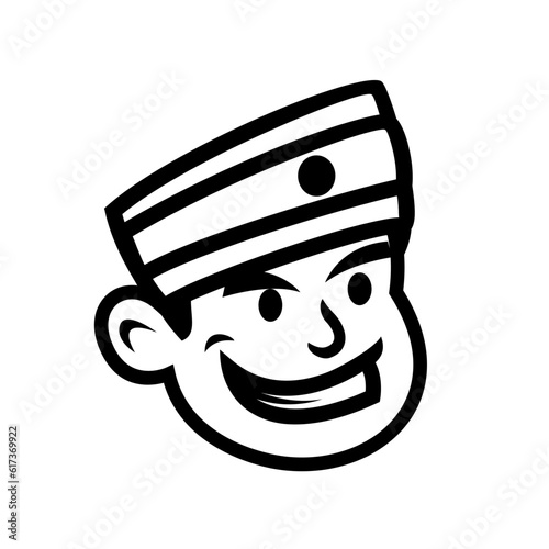 Chef Japan restaurant mascot logo icon design