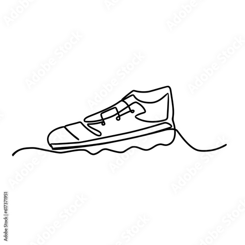 continuous line art of shoes