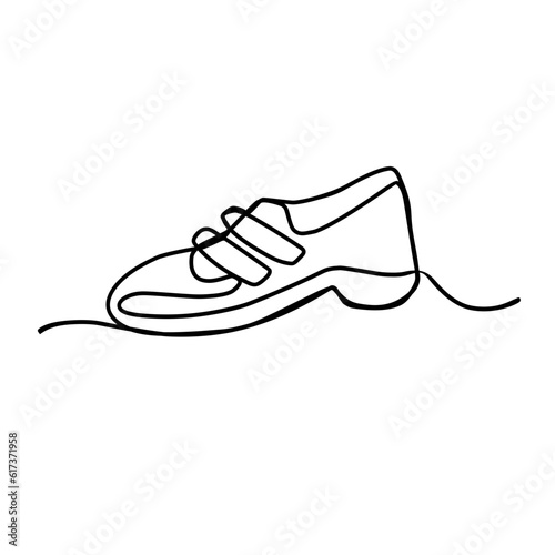 continuous line art of shoes