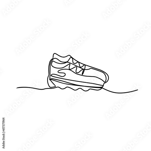 continuous line art of shoes