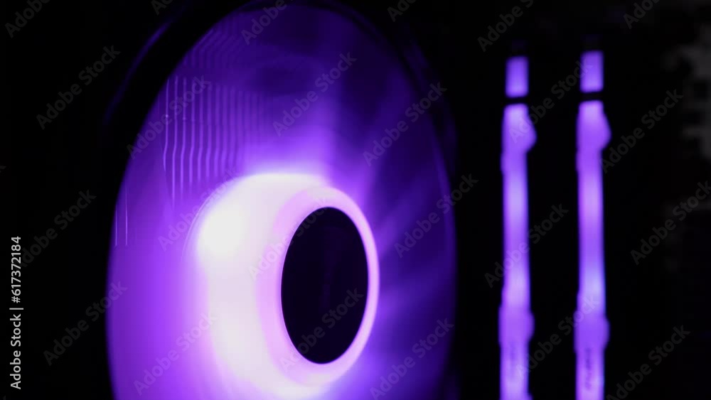 Dnieper. Ukraine 11.05.2023: Computer fan. DDR4. Modern case cooling ...