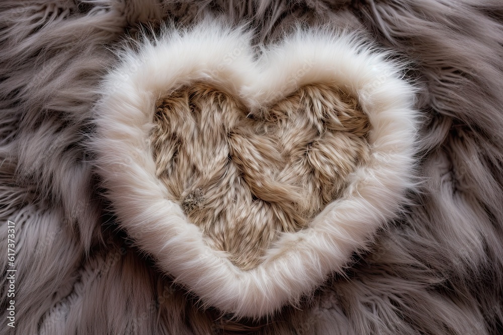Romantic Heart-Shaped Fluffy Box on Background for Valentine's Day Decoration and Celebration with Copy Space for Gift Romantic Heart-Shaped Fluffy Box on Background for Valentine's Day Decoration and Celebration with Copy Space for Gift