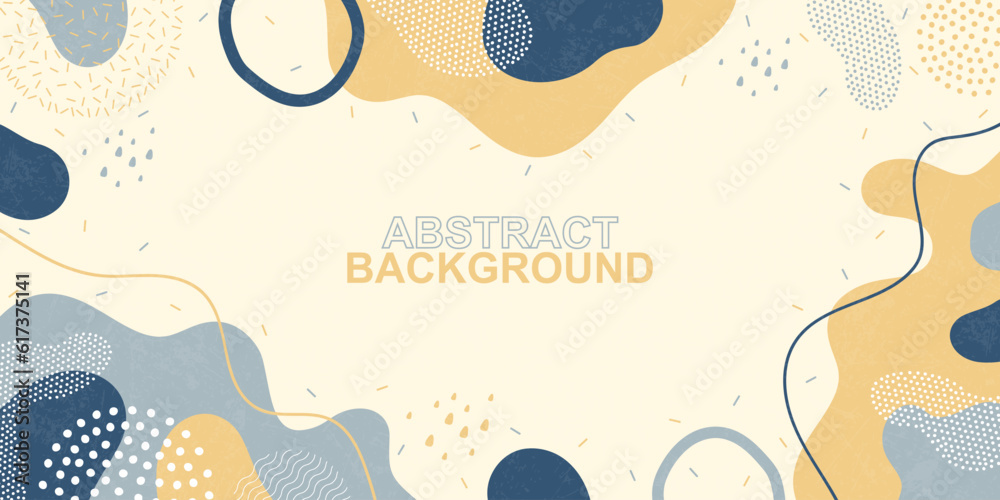 Fototapeta premium Abstract background. Color wave template presentation design with color line and dots.
