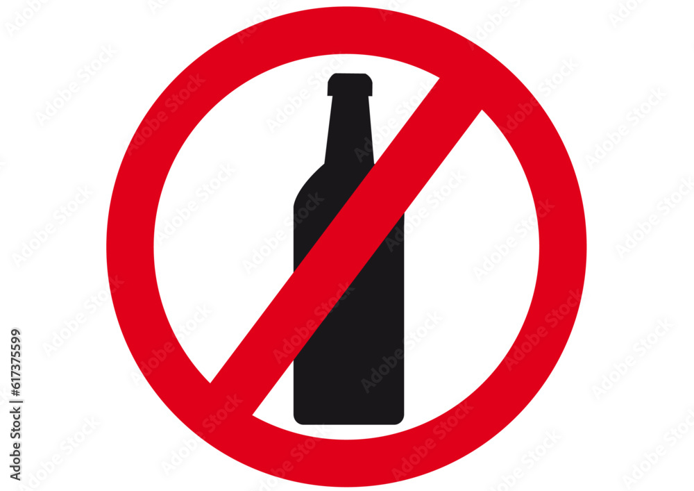 Schild Glasflaschen verboten Schild Glasflaschen verboten
