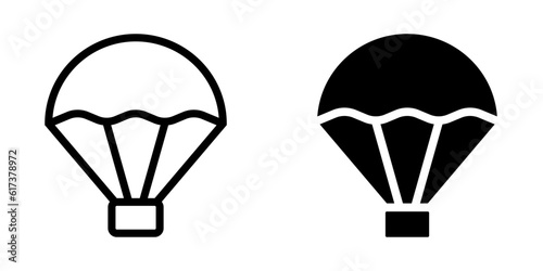 Parachute icon. sign for mobile concept and web design. vector illustration