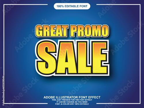 modern sale editable font text effect, text graphic style