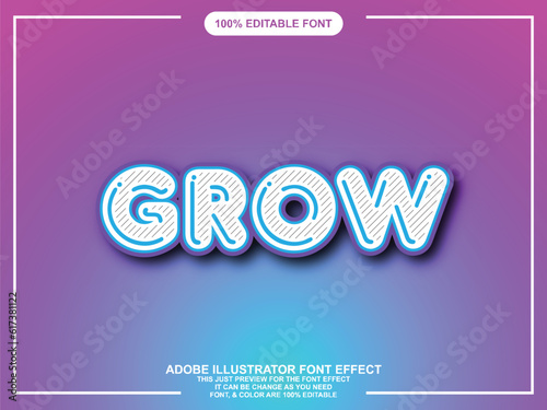 simple white rounded text style editable font effect