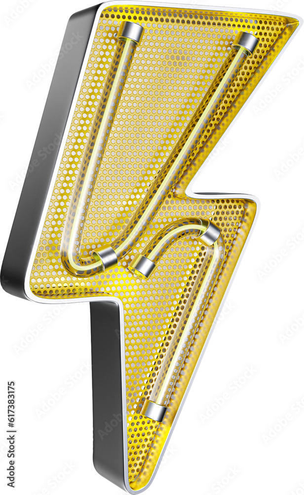 Obraz premium Raio 3d dourado