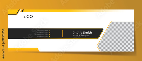 modern and minimal corporate business email signature design template. 