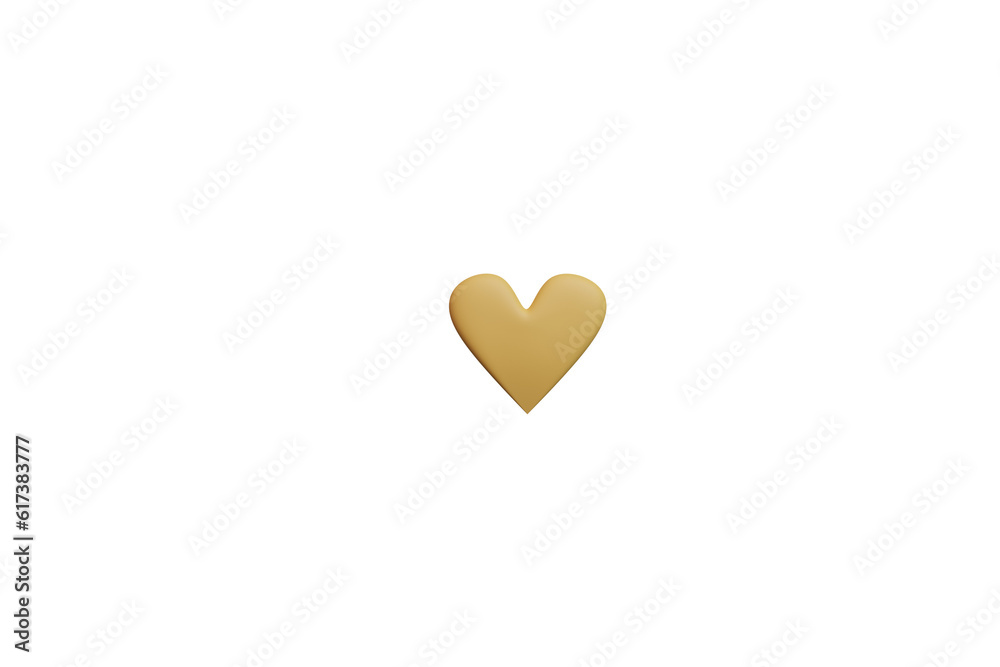 heart, shaped, orange, icon, 3D heart, shaped, orange, icon, 3D